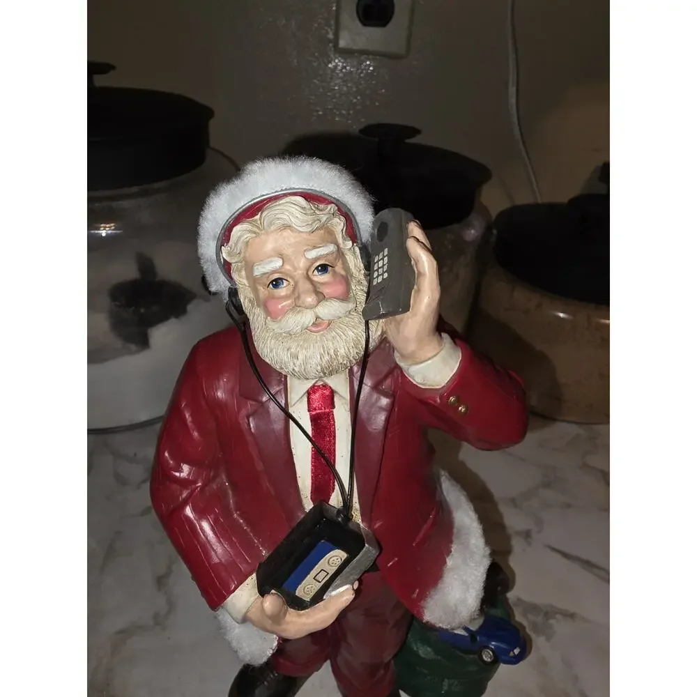 Vtg 80s Midwest 20th Century Santa Claus Cassette Player Mobile Phone Christmas